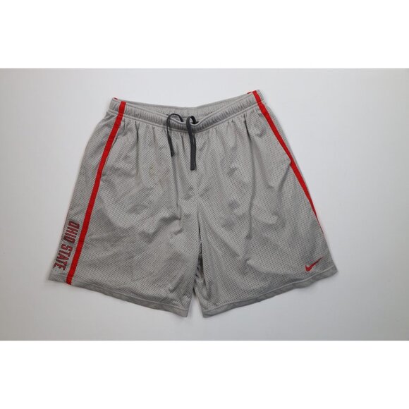 Nike Mens 2XL Spell Out Striped The Ohio State University Football Mesh Shorts - Picture 1 of 13